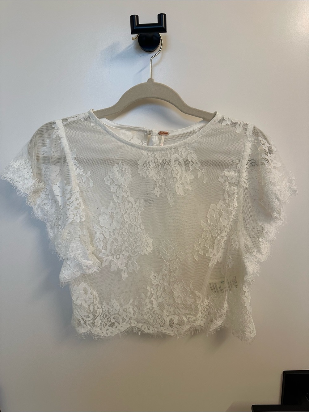 Free People Lunar Ash Lace Top